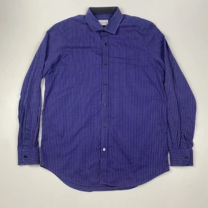 Robert Graham Mens Designer Long Sleeve Button Up Dress Shirt Purple Sz 39 15.5 - Picture 1 of 7