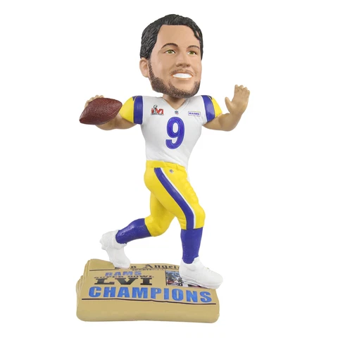 Matthew Stafford Los Angeles Rams Super Bowl LVI Champions Newspaper Bobblehead Cover