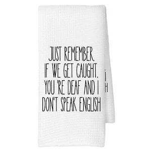 Humorous Saying Gifts Kitchen Towels Funny Sarcastic Gift for Women Adult Hum... - Picture 1 of 7