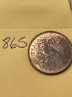 New Zealand 1 Penny Coin -Queen Elizabeth Ii- Tui Bird - 1963 - Toned