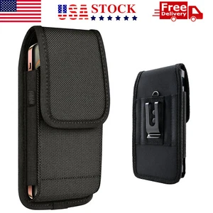 Cell Phone Pouch with Belt Loop and Metal Clip Holster Screen Size 5.2" to 5.5"  - Picture 1 of 9