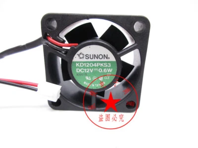 SUNON KD1204PKS3 4CM 4020 12V 0.6W 2-wire silent magnetic levitation cooling fan - Image 1 of 2