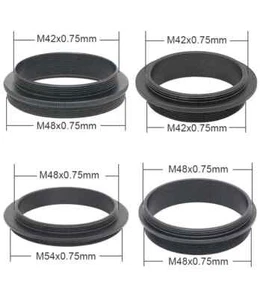 Both Side Male Thread Adapter T M42 M48 M54 M56 SCT M42x0.75 M48x0.75 M54x0.75 - Picture 1 of 22