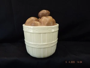 Vintage McCoy Ceramic Basket Of Potatoes Cookie Jar USA-#0274-B504 - Picture 1 of 10