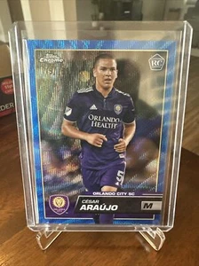 2023 Topps Chrome MLS CESAR ARAUJO RC BLUE WAVE ORLANDO CITY SC 179/199 #66 - Bild 1 von 3
