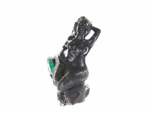 Gorgeous Hand-Carved Mermaid With Long Hair Natural Colombian Emerald Sculpture  - Picture 1 of 10