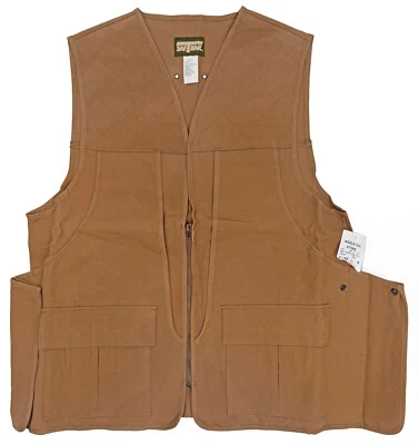 SafTbaK NOS U.S.A. Made Lined Hunt Bag Quilted Duck Canvas Vest Men's Large - Image 1 of 3