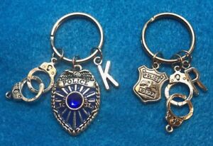 Personalized Police Keychain Police Officer Gift Police Wife Keychain Cop Gift