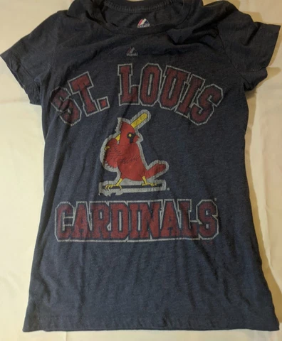 Woman's Gray Cardinals shirt, Size Medium. Majestic brand Cover
