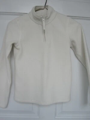 Пуловер на молнии Old Navy флисовый размер M белый 1/4 8-10 для девочек молодежный - Изображение 1 из 4