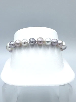 Sterling Silver Multicolor Freshwater Pearl Bracelet (7.5 Inch) - Image 1 of 4