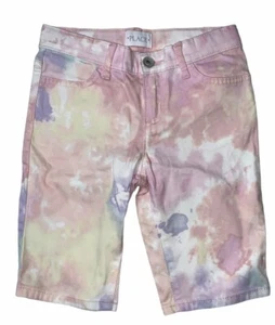 Brand New- The Childrens Place Skinny Stretch Tye Die Shorts Girls (Size 8) - Picture 1 of 10