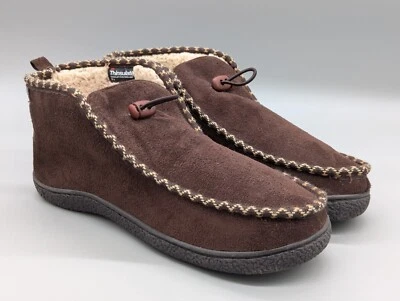 Isotoner Marrón Mocasín Botines Forrados Aislante Exterior Zapatillas Talla 11/12 Foto 1 de 4