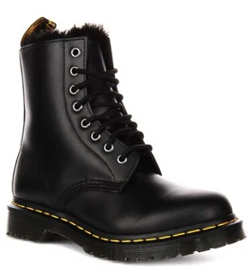 Dr Martens 1460 Serena Lined Lace Up Womens Boots Dark Grey UK 3 - 8 - Picture 1 of 6