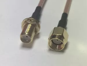 SMA Female To RP-SMA Male 24 Inch Adapter Pigtail RF Coaxial Cable RG316 - Picture 1 of 3