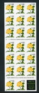 UNITED STATES SCOTT #3049a YELLOW ROSES BOOKLET OF 20 32c SELF ADHESIVE MINT NH - Picture 1 of 1