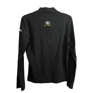 KOOL Custom Embroidered LIz Claiborne Shirt Womens Long Sleeve Black V Neck - Picture 1 of 5