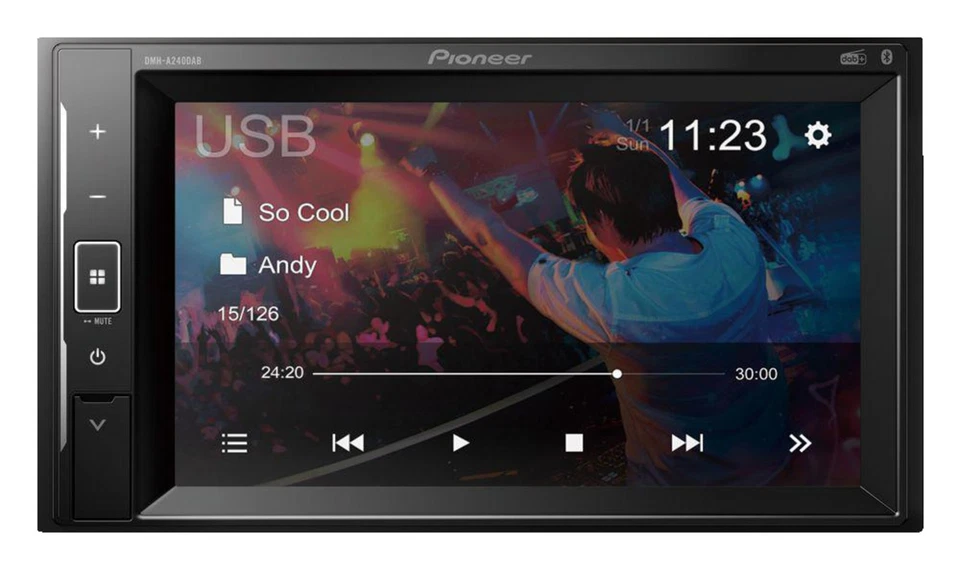 Autoradio Pioneer DMH-A240DAB 2DIN Bluetooth 6.2'' Android Für Auto USB DAB