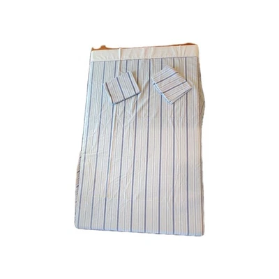 Mainstays One Sábana Plana Completa más Dos Fundas de Almohada Estándar Rayas Azules De Colección Foto 1 de 4