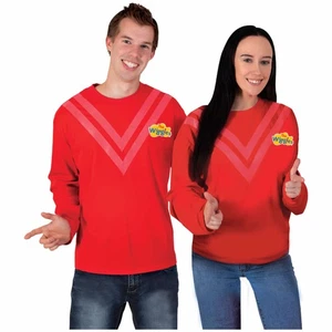 Red Wiggle Simon The Wiggles Adult Unisex Womens Mens Costume Shirt Top - Picture 1 of 4