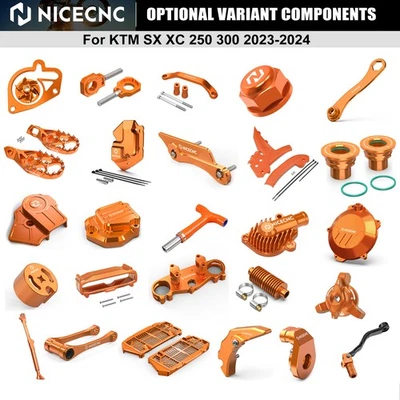 For KTM SX XC 250 300 2023-2024 NICECNC Engine Body Kit Foot pegs Kick Stand - Imagen 1 de 4