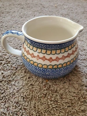 Boleslawiec Handmade Polish Pottery Pitcher - Image 1 of 4
