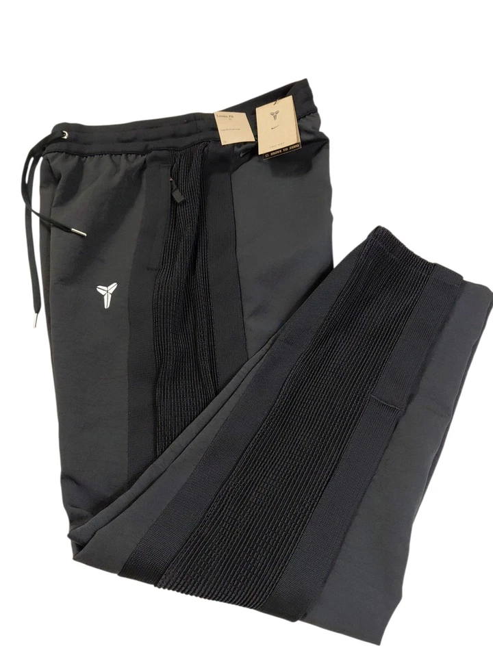 Nike Kobe Bryant Pleated Pants Loose Fit Black White IB0009-010 Men’s Size XL