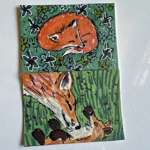 Pintura en miniatura ACEO Prints Of My Art Fox - Imagen 1 de 3