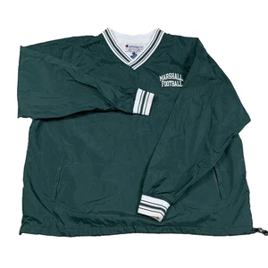 Giacca a vento vintage Marshall Thundering Herd uomo XXL 2XL anni 90 pullover * - Foto 1 di 12