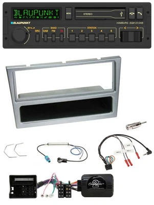 Blaupunkt USB DAB Bluetooth Lenkrad Autoradio für Opel Corsa C Tigra Meriva silb - Bild 1 von 4