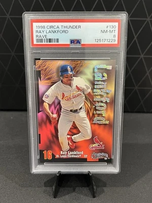 1998 Circa Thunder Ray Lankford Rave /150 PSA 8 - Image 1 of 2