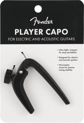 Capo de guitarra eléctrica y acústica Fender Player genuino, negro Foto 1 de 3