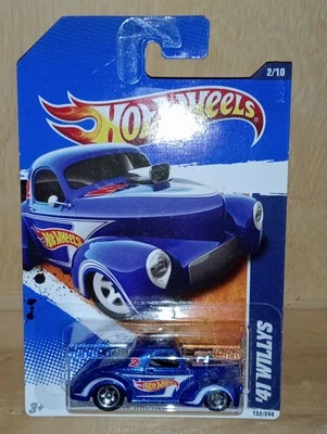 Hot Wheels - Mainline / '41 Willys  - Met Blue - HW Racing #2 - Model Car x1 - Image 1 of 4