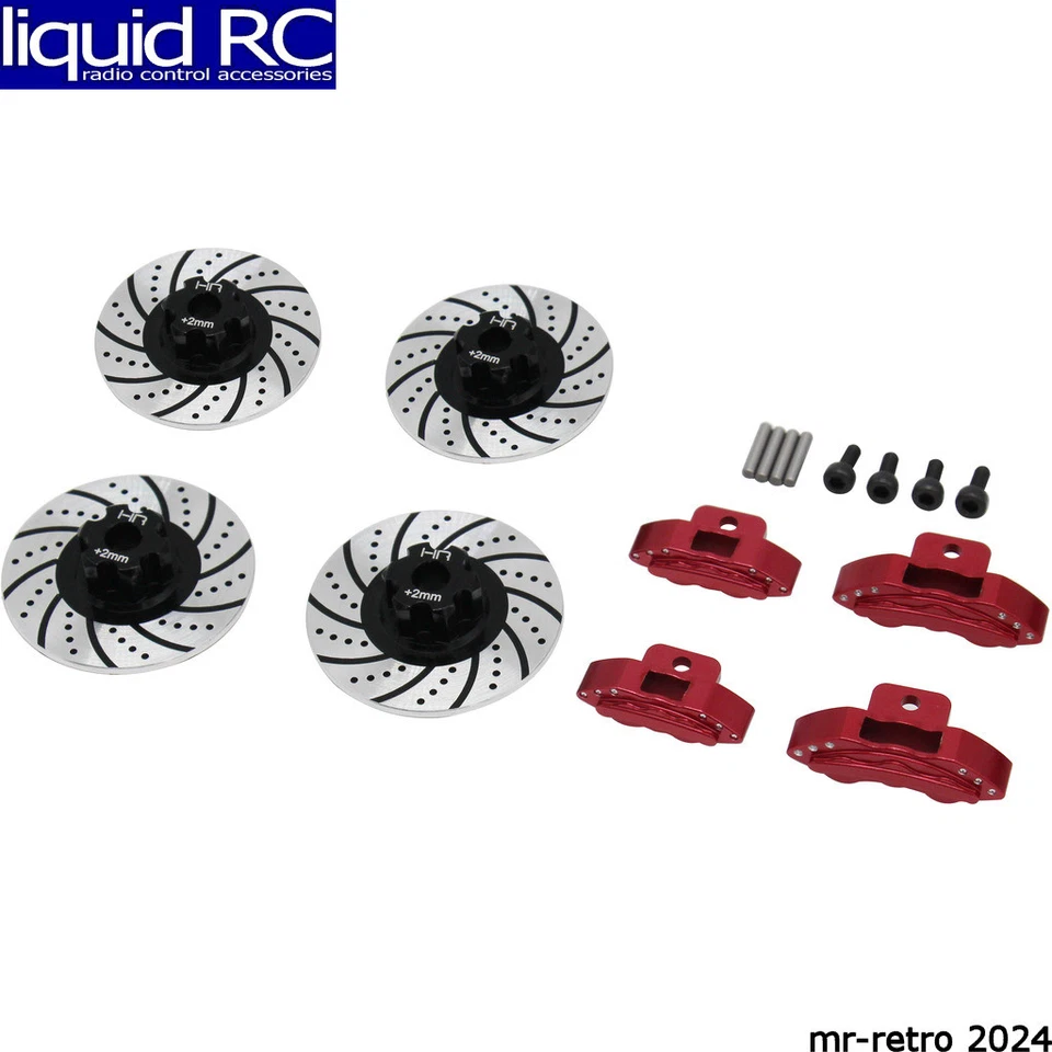 Hot Racing Trf10p202 CNC Brake Disc Red Caliper With 2 Mm Hex 4tec2