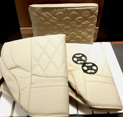 Funda de cojín de asiento inferior delantero para 2 asientos de coche antideslizante envolvente beige tostado y brazo Foto 1 de 4