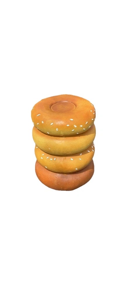 Viral TikTok Home Goods Sesame Seed Bagel Food Stool/Side Table Kitsch Tan - Image 1 of 1