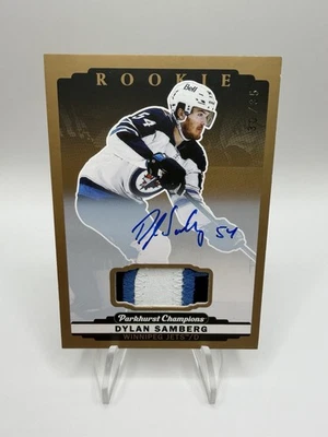 2022-23 Parkhurst Champions Rookies /35 Dylan Samberg #279 Rookie Patch Auto RC - Image 1 of 2