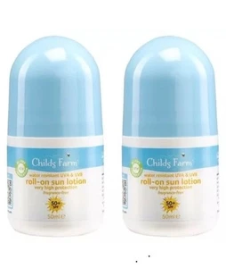 2 x Protectores solares enrollables Childs Farm piel sensible UVA/UVB SPF50+ 50 ml - Imagen 1 de 1