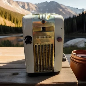 Vintage Westinghouse “Refrigerator Radio” 1947 Portable Tube Radio jukebox Works - Picture 1 of 24