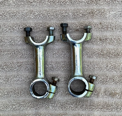 Harley Davidson 1" Dogbone Handlebar Risers Springer Knucklehead Chopper - Image 1 of 4