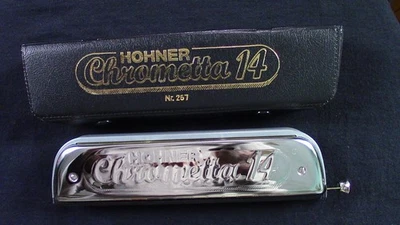 Customized Hohner Chrometta 14 Chromatic Harmonica Key of C - Image 1 of 4