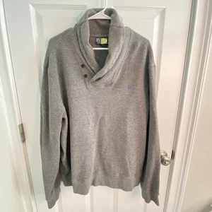 Polo Ralph Lauren Pullover Herren Gr. XXL Schalkragen Pulli Preppy Button - Bild 1 von 8