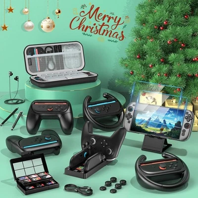 Kit 25 en 1 para Nintendo Switch 2 - Estuche de transporte, protector de pantalla, base de carga Foto 1 de 4