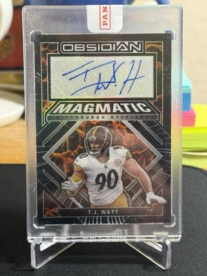 2022-23 Panini Obsidian Magmatic Signatures Tj Watt Auto /100 Steelers - Image 1 of 2