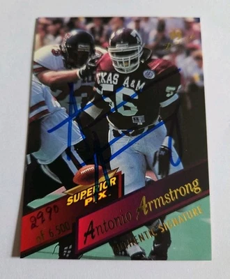 1995 Superior Pix Rookie Autographs Antonio Armstrong No. 53 Number 2990 of 6500 - Image 1 of 2