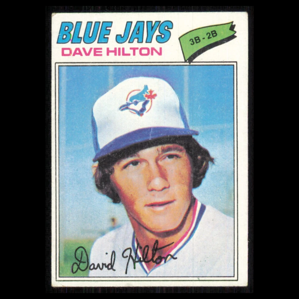 Dave Hilton #163 1977 Topps Toronto Blue Jays Baseball Card MLB NM - Image 1 of 3