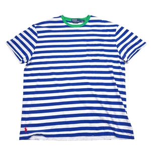 Polo Ralph Lauren blau & weiß gestreiftes Pocket Tee T-Shirt Herren Größe Large - Bild 1 von 10