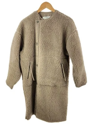 HYKE OTRO 20AW ABRIGO IMITACIÓN PIEL DE OVEJA 2 POLIÉSTER Marrón 202-17175 Usado Foto 1 de 4