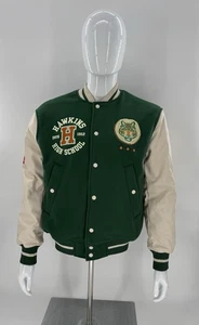 Stranger Things x HM Hawkins High School Varsity Jacket Green Men’s Size L - Picture 1 of 12