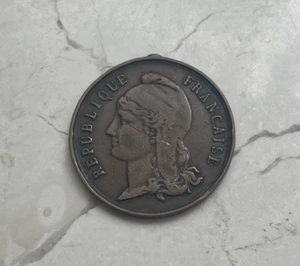 1891-Dated France Bronze Small Award Medal - Borough of Paris - Picture 1 of 2